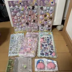 14 A7シール帳1冊おしりシールマシュマロシールオーロラシール７枚セット