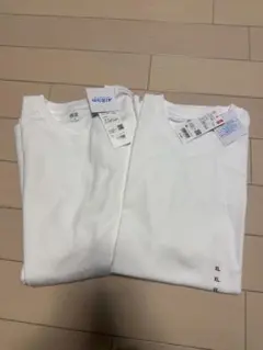 AIRism XL ホワイト Vネック Tシャツ　2枚セット