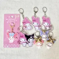 【即日発送】宇佐美 マイメロ クロミ 立体ラバーキーホルダー アクリルストラップ