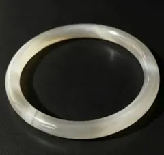美品　特殊柄　グレーカルセドニーバングル