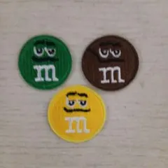 刺繍ワッペン☆3枚セット☆リメイク☆アレンジ☆m&m's