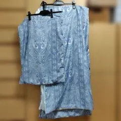 青系ペイズリー柄 敷き布団用カバー＆枕カバーセット