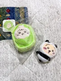 chikawa babyキャベツに包まれたうさぎマスコット&パンダなうさぎ