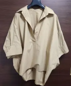 スキッパーシャツ　 フリーサイズ シャツ 七分袖