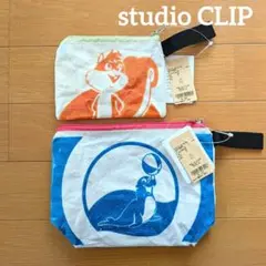 ベトナムリメイクポーチ ２点セット ハンドメイド アジアン雑貨 スタジオクリップ