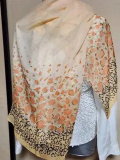 オレンジベージュ グラデーション ストール