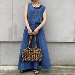 ヴィンテージ　ハンドメイド　レザートートバッグのサムネイル