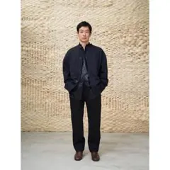 LEMAIRE Cotton Chintz Stand Collar Shirt