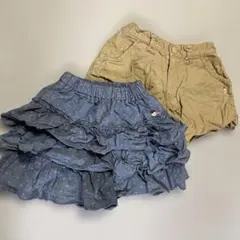 mikihouse ショートパンツ　130cm 2枚セット