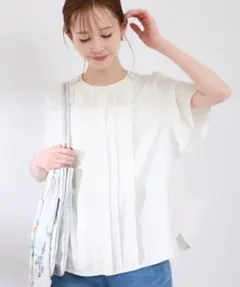 ROPÉ PICNIC 다기능 랜덤 턱 하프 슬리브 블라우스/출퇴근용