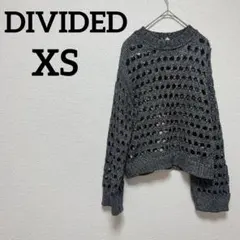 ラスト1点⭐️DIVIDED【XS】グレー 長袖 セーター オープンホールデザイン