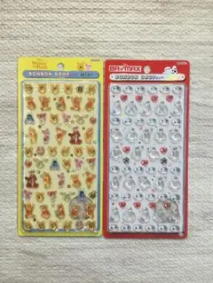 ボンボンドロップシール　ミニ　ベイマックス　くまのプーさん　ディズニー　2枚