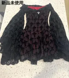 新品未使用　ゴスロリ 黒と赤のレースドレス