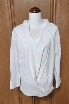 ホワイト ラップスタイル 長袖シャツ