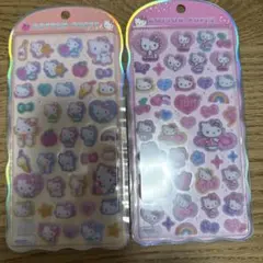 正規品 サンリオキャラクター コットンパフィーシール　セット　キティ