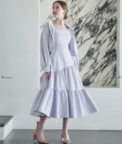 ☆And Couture クロップドフーディ＋ティアードワンピース