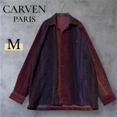 CARVEN ペイズリー柄 長袖シャツ M 古着 昭和レトロ 柄シャツ