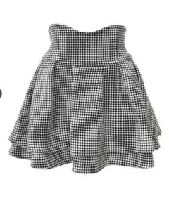 ミシェルマカロン 美脚スカート 千鳥柄 Mサイズ