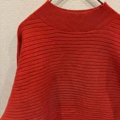 美品✨️【S】リブニット セーター ドルマン スリーブ ハイネック レディース