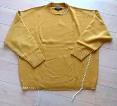 Beno アシンメトリーハンドステッチニット オーバーシルエット クルーネック