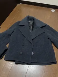 COMME CA ISM ピーコート ダークグレー 11号