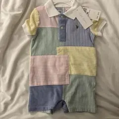 Ralph Lauren ラルフローレン パッチワーク ロンパース 9M 新品