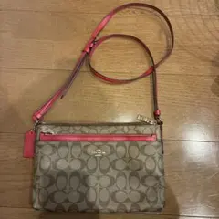 COACH ショルダーバッグ ブラウン&ピンク