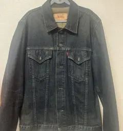 80s リーバイス ユーロ ブラックデニムジャケット チュニジア製 先染め