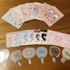 ハローキティ他　メモ用紙　封筒　シールセット