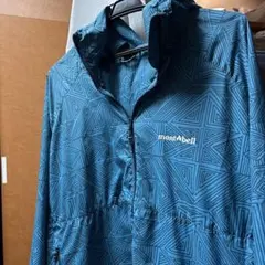 mont-bell 幾何学模様 フード付きレインジャケット XL