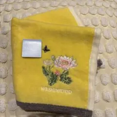 WEDGWOOD イエロー 花柄タオルハンカチ