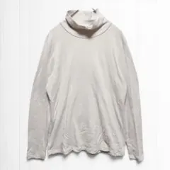 2464【ドゥクラッセ】ハイネック長袖カットソー ベージュ XL 大きいサイズのサムネイル