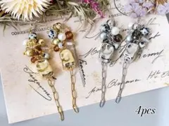 【639】オリジナルチャーム　ハンドメイド　コネクター　ダルメシアンジャスパー