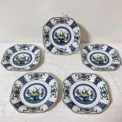 九谷焼　名工　藤村正美　扇面花鳥　金彩　手描き　銘々皿　美術品　季節の飾り皿 九谷焼 藤村正美 扇面花鳥 金彩 手描き 銘々皿 美術品