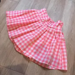 バイラビット　ピンク ギンガムチェック スカート