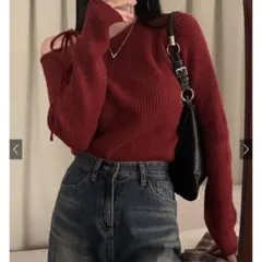 ワンショルダー ニット