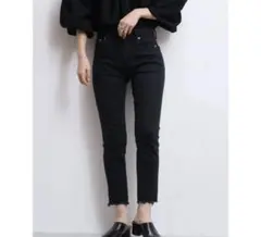 アングリッド　 ブラックハイウエストフレイドヘムストスリ　24