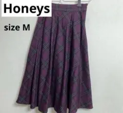 Honeys チェックフレアスカート　Mサイズ