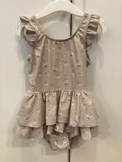 tete a tete ワンピース水着 花柄 フリル 110cm