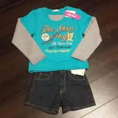 マフィーちゃん風トレーナーとデニムパンツのセットアップ   140㎝