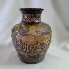 河本礫亭 昆虫花瓶 花瓶 花器 昆虫図 カブトムシ カマキリ 蝉 蝶 瀬戸焼 河本礫亭 昆虫花瓶 花瓶 花器 昆虫図 カブトムシ カマキリ 蝉 蝶 瀬戸