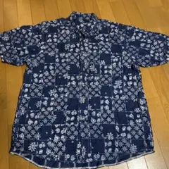 CHAPSラルフローレン 半袖パッチワークシャツペイズリーチェックボタンダウン