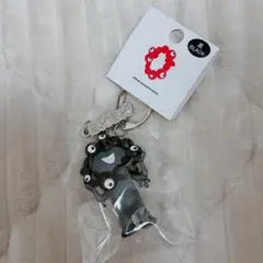 EXPO2025 黒ミャクミャクプレート付 立体PVCキーホルダー