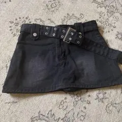 【shein】デニム ミニスカート ベルト付き