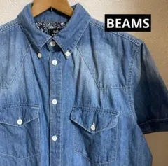 BEAMS デニムシャツ　半袖　Mサイズ　ビームス