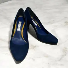 DAIANA ネイビー 22.5cm スエード　ハイヒール