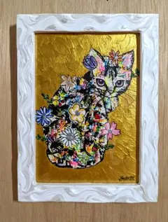 F6号】ジミー大西【パンダ】手描き作品/表裏サイン有り/油彩/絵画/高級