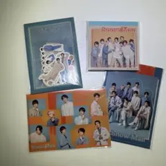 SnowMan フレークシール メモ帳 ミニクリアファイル セット売り