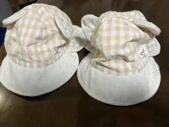 【値下げ】 ベビー　帽子　耳付き　42cm &44cmセット　双子