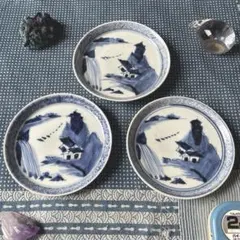 伊万里焼？？ 染付山水大皿 作家不明 - メルカリ